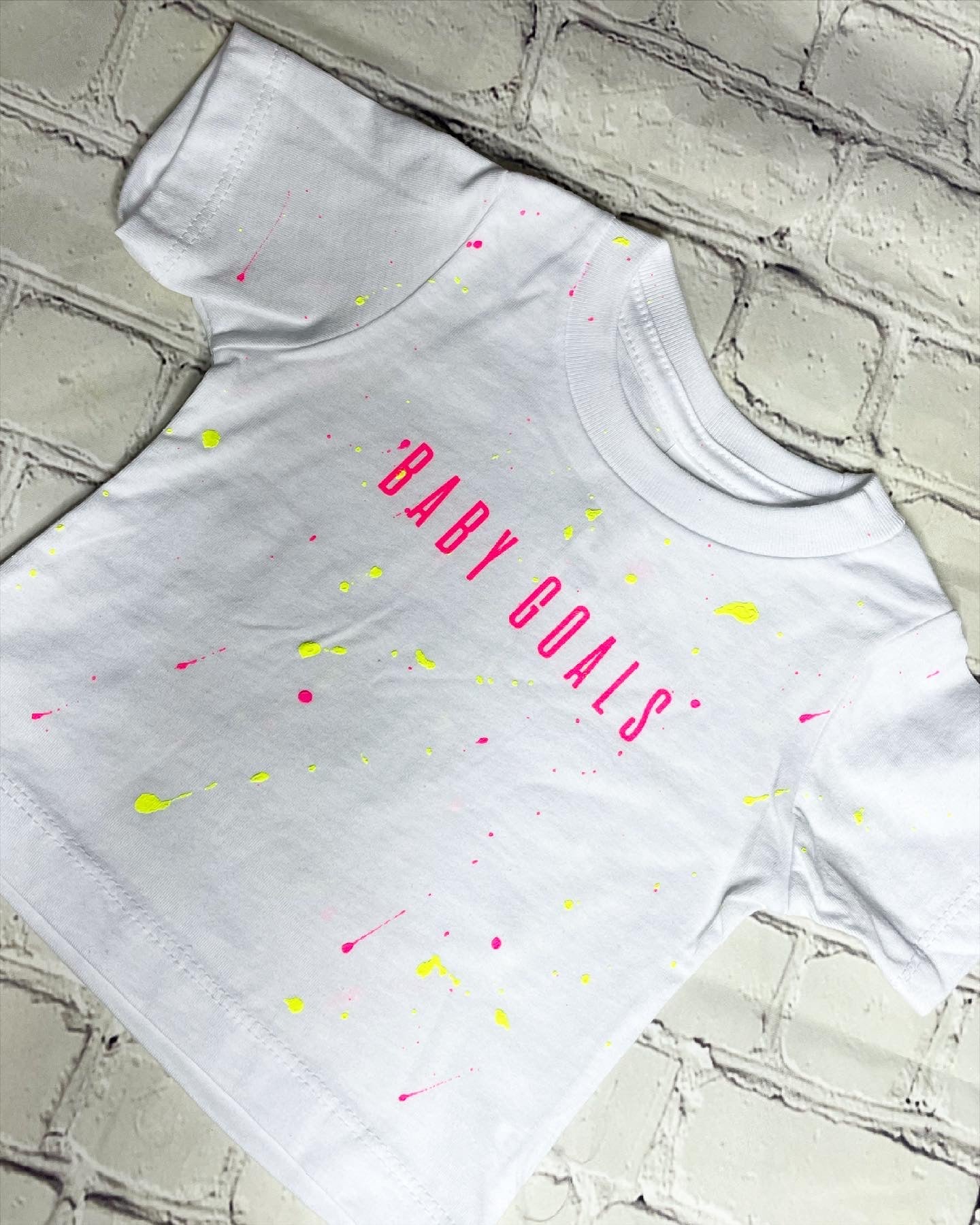 Baby Goals  Neon Splatter Tee | Baby Girl