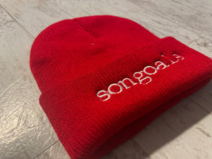 Son Goals Type Beanie | Red