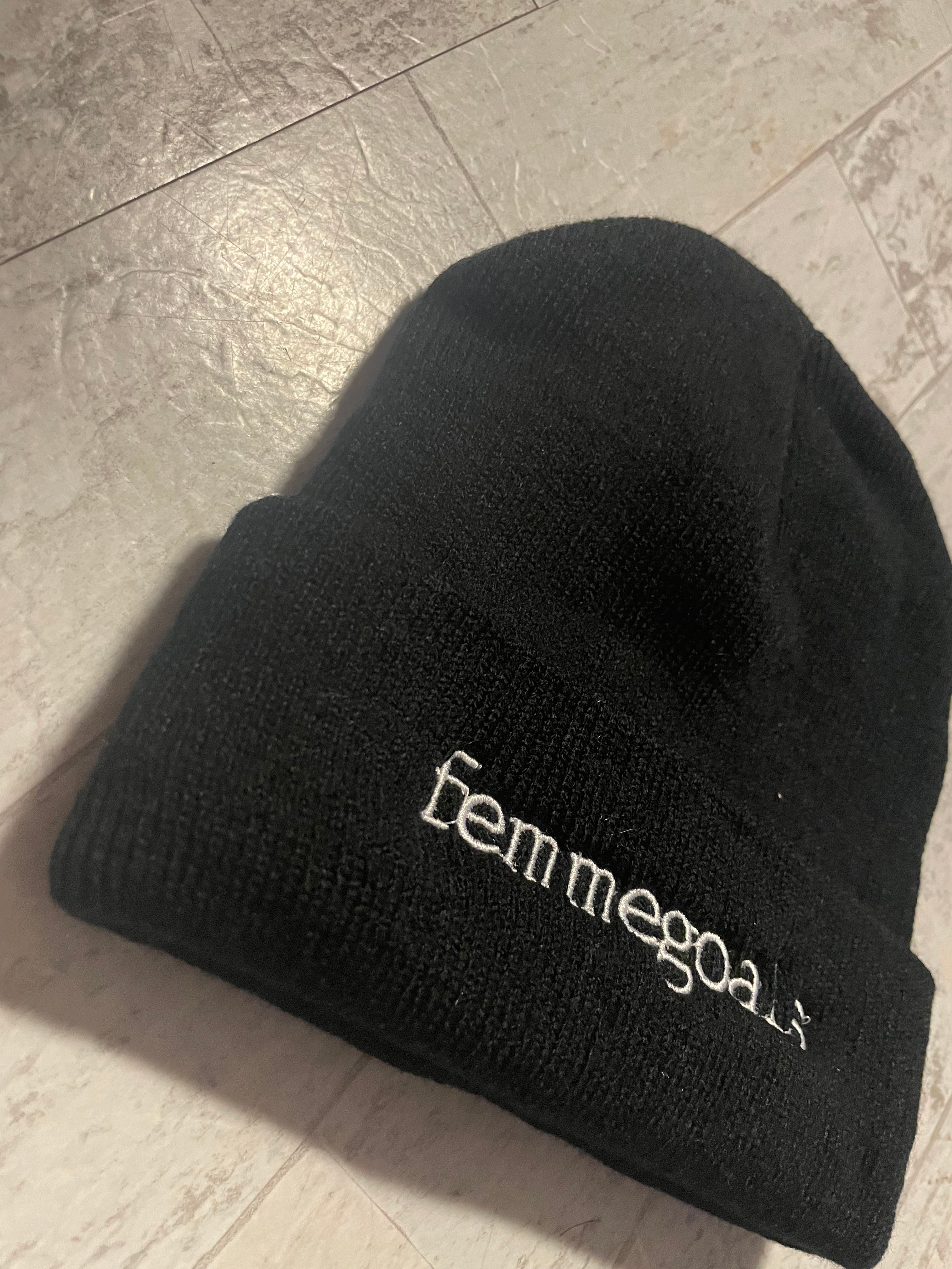 Femme Goals Type Beanie | Black