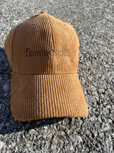 Femme Goals Corduroy Dad Cap | Caramel